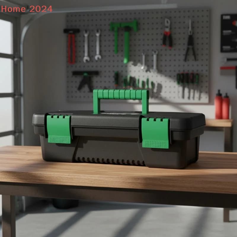 Cassetta degli attrezzi da 10 pollici in plastica, custodia per attrezzi portatile, cassetta porta attrezzi in plastica per carpenteria, riparazioni elettriche