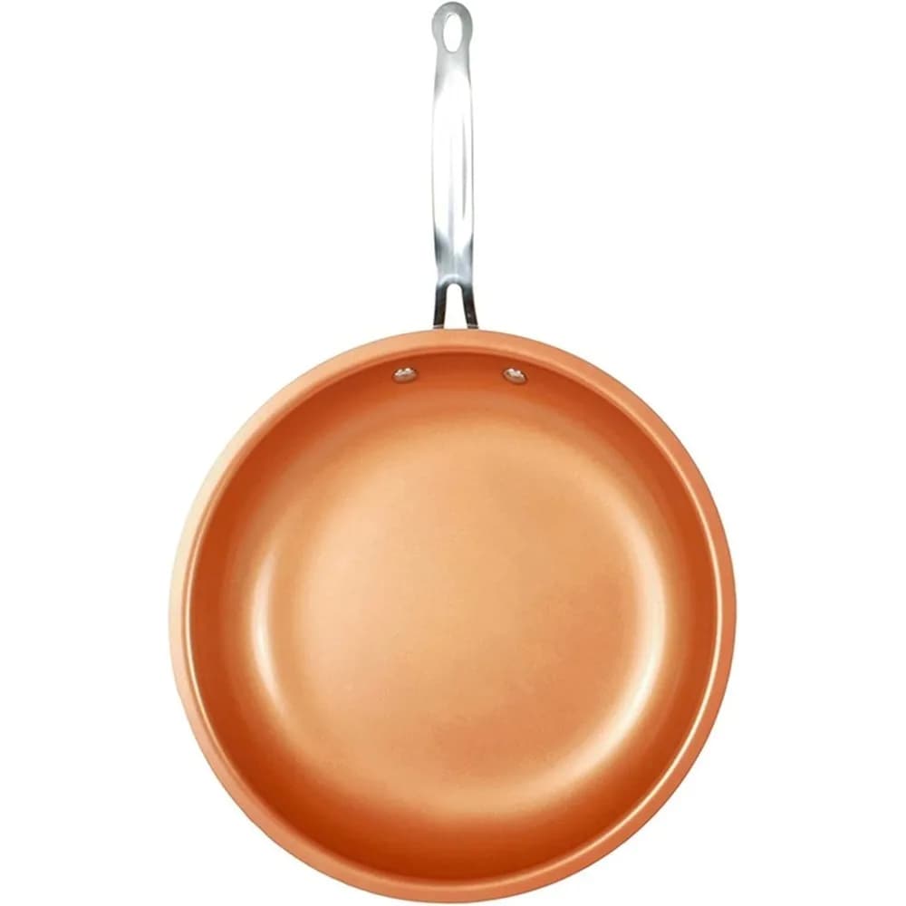 Pentola Padella antiaderente Padella rotonda color rame Cucina per friggere uova Bistecche Uso ristorante di famiglia Pentole da cucina