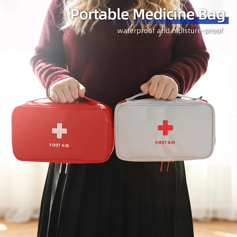 Car First Aid Kit Portable Medicine Bag Travel Organizer Auto Accessories