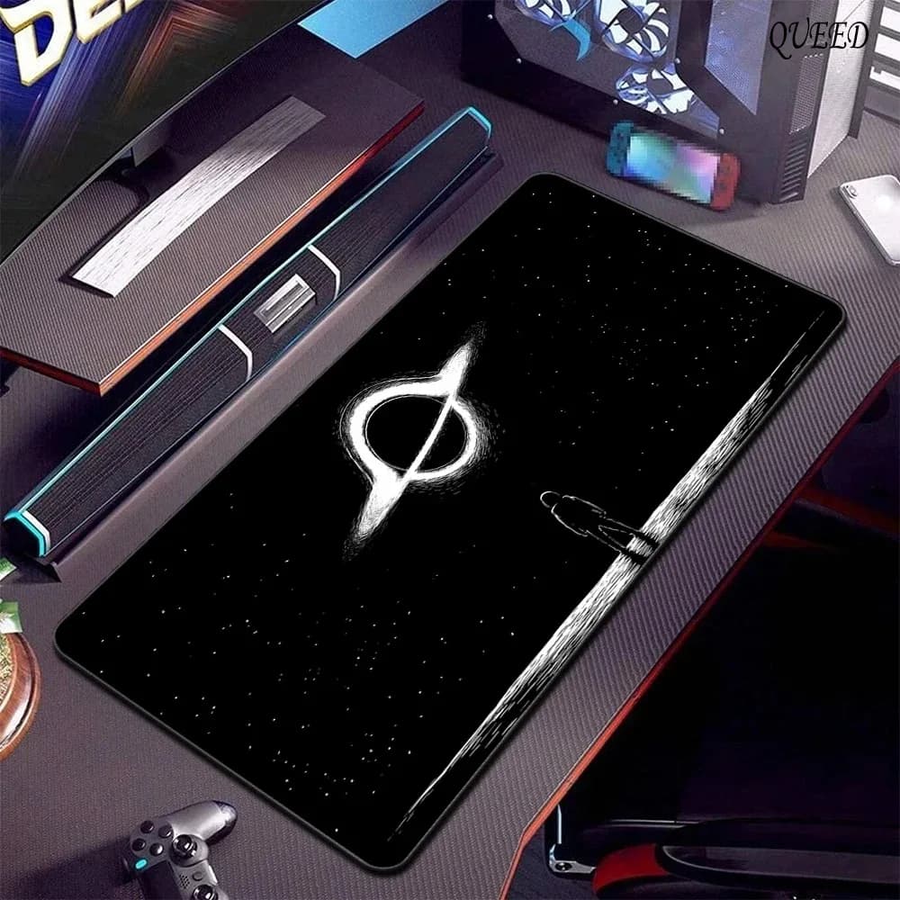 Planet Milky Way Cool Black Rubber Desk Pad Mouse Mat Non-Slip Small Large Home Office Desk Mat Carpet Pc Laptop Keyboard Mat