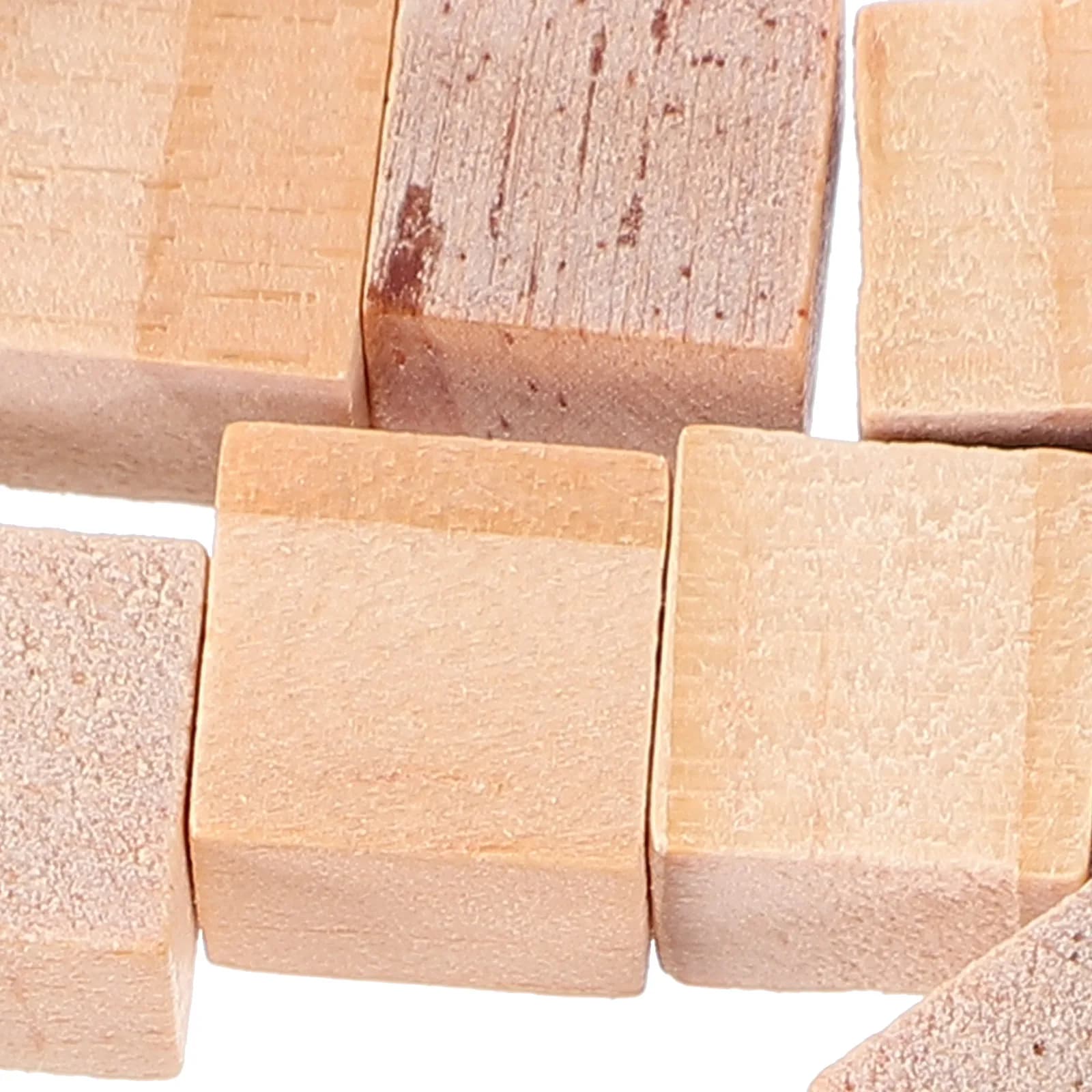 100 Pezzi Cubi di Legno, Giochi Educativi, Set Impilabili per l'Apprendimento Precoce dei Bambini, Blocchi di Legno Educativi