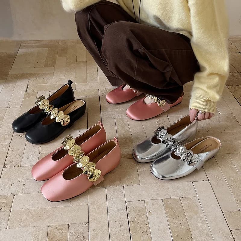 2026new summer women sandals natural leather 22-25cm cowhide+sheepskin+pigskin square toe mules metal buckle women slippers