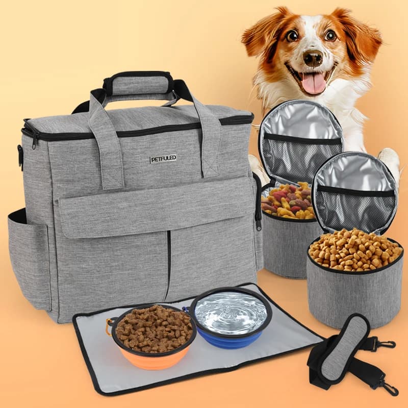 Kit Borsa da Viaggio per Cani Approvato dalle Compagnie Aeree, Organizzatore per Trasporto Animali, Accessori Essenziali per Campeggio, Escursioni e Weekend