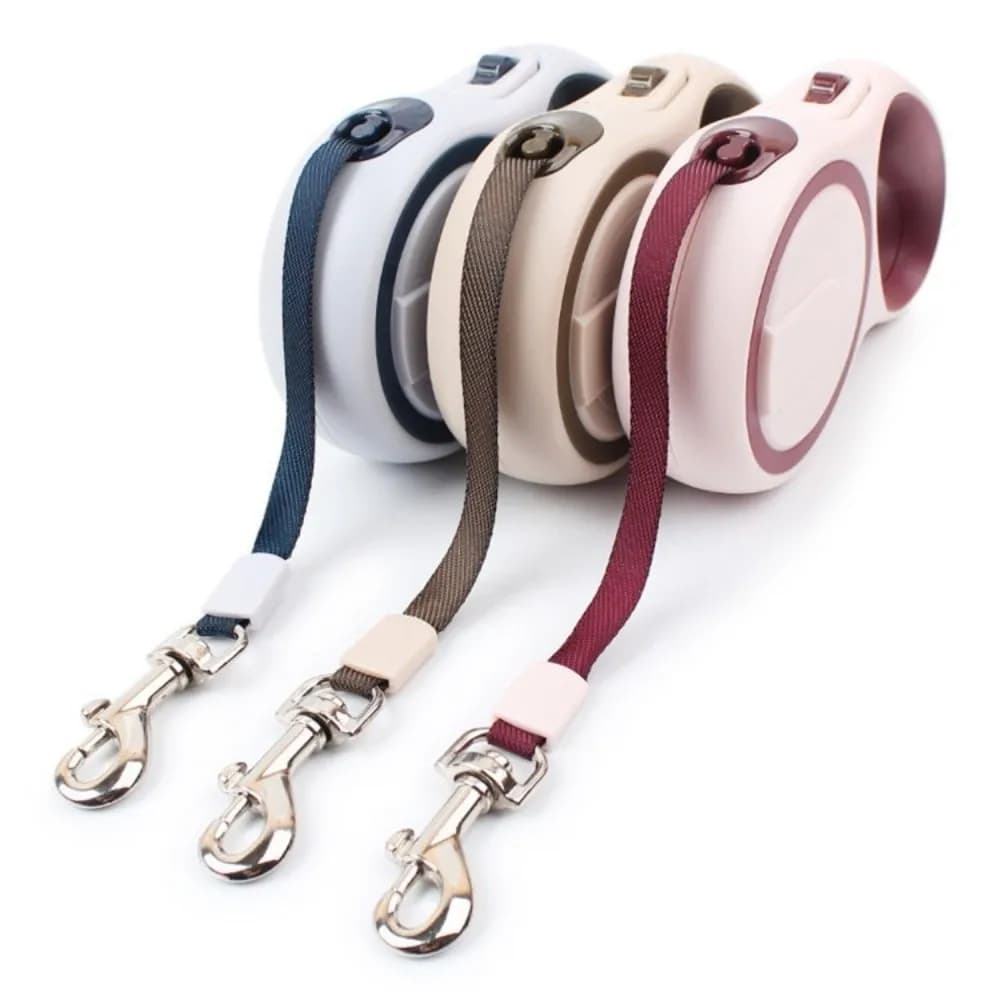 5M Auto Retractable Dog Leash Dual Tone Lightweight Dog Traction Belt Extendable Hand Grip Pet Training Leash For Dog Walking