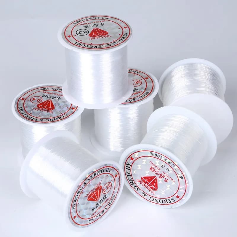 20-100 meters/roll 0.2/0.25/0.3/0.35/0.4/0.45/0.5/0.6mm Transparent/Transparent Line of Fish Wire Cable Corda Accessories FAI Jewels