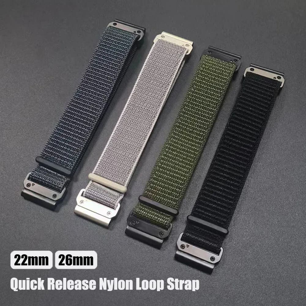 Cinturino a Sgancio Rapido per Garmin Fenix 8Pro 22mm 26mm, Compatibile con Fenix E 7 7X 6 6X 5Plus/Enduro 3/Quatix 8 970 965, Cinturino in Nylon