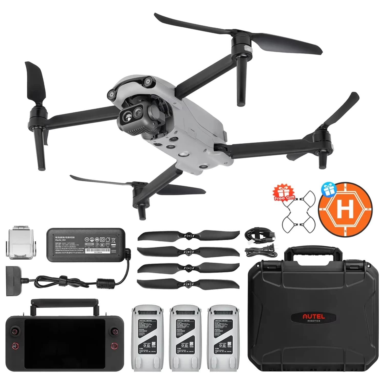 Drone Autel Robotics EVO Lite 640T Enterprise with Zoom Digitale 16x, Double Camera 6K, Professional AI Recognition