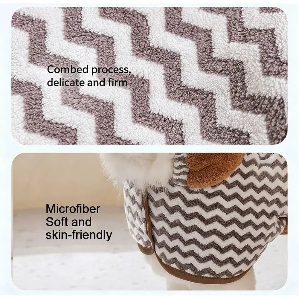 Accappatoio per Cani Assorbente in Microfibra con Cappuccio Elastico, Asciugamano per Gatti, Morbido e Bifacciale, per Cuccioli Corgi