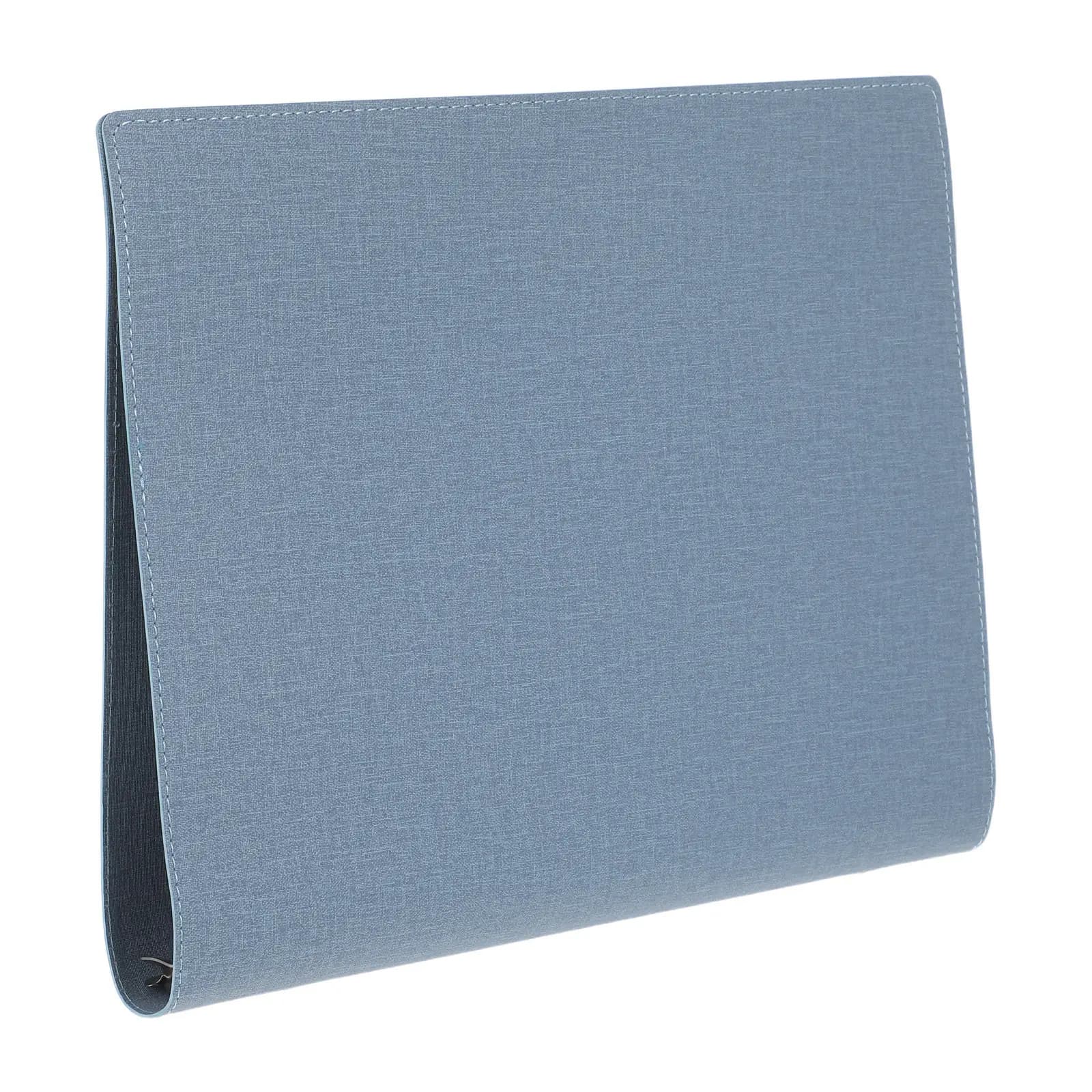 Copertina per raccoglitore B5 a 9 fori in PU, blu, per agenda, quaderno a fogli mobili, diario ricaricabile, album, scrapbook, viaggio