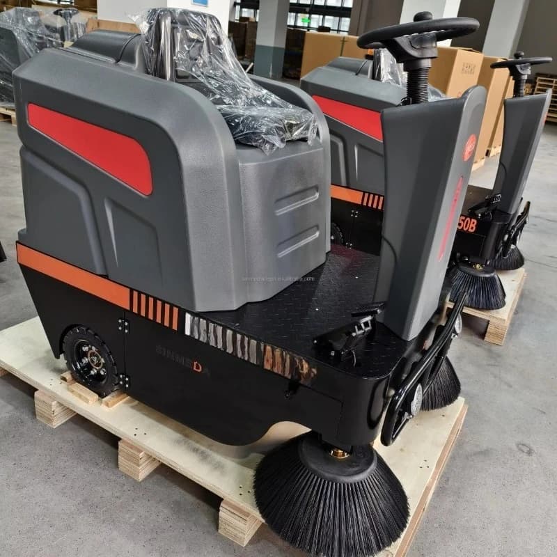 Newest Design Street Cleaning Equipment Ride on Industrial Electric Road Vacuum Floor Sweeper