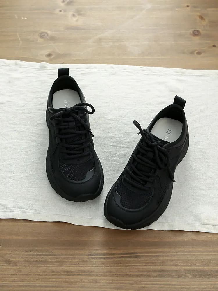 Lightweight Breathable Mesh Sports Shoes Black Casual Running Walking Shoes Summer Hollow out Quick Dry Multi-Purpose Water-R...
