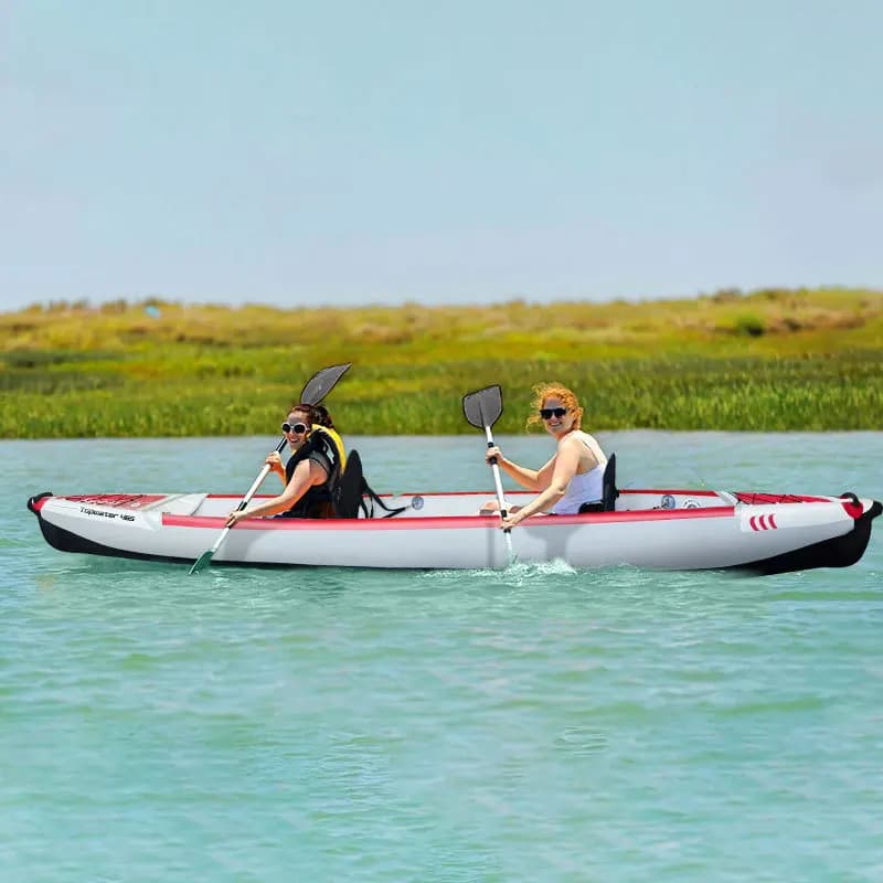 Popolare singolo doppio sedile gonfiabile pieghevole sedersi sulla parte superiore pagaia da pesca PVC oceano kayak canoa pesca kayak Waterplay Crafts202