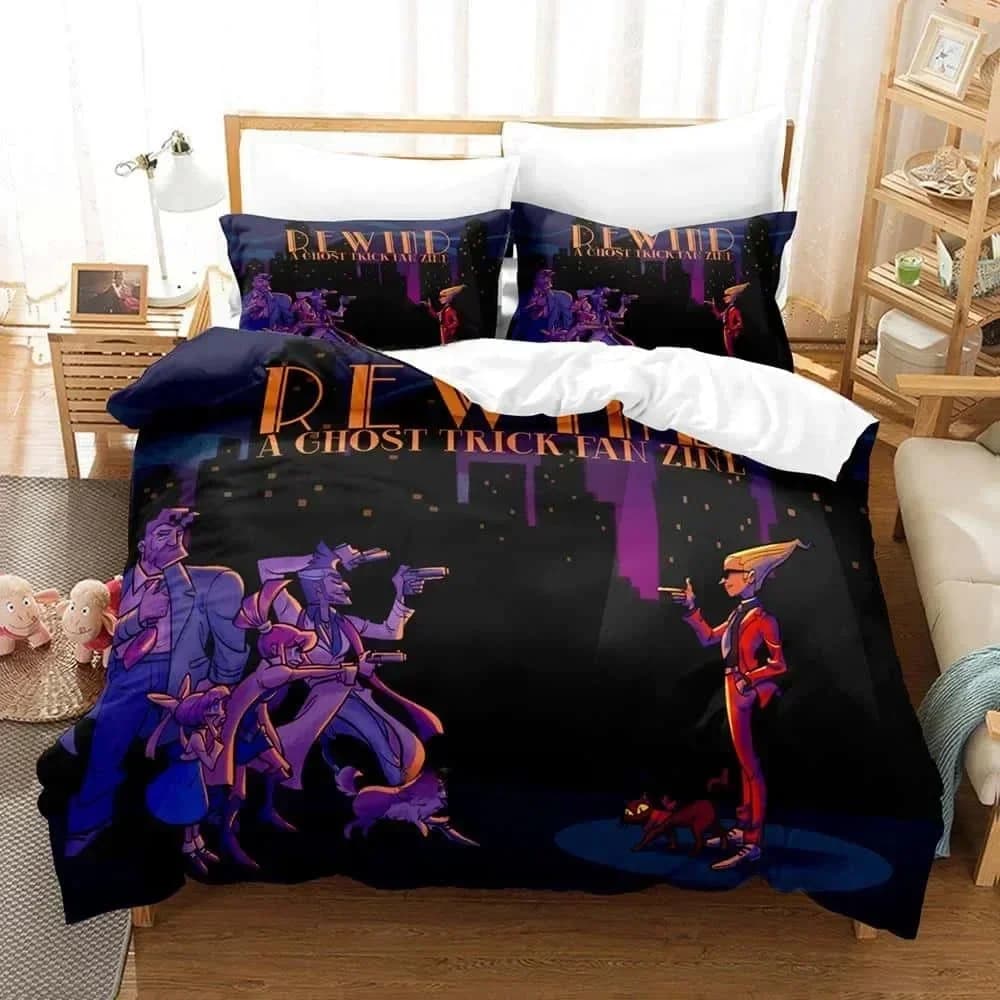Set di Biancheria da Letto Les Barbapapa con Stampa Cartoon, Copripiumino, Lenzuolo e Federe, Misure Full, Queen, King per Camera da Letto