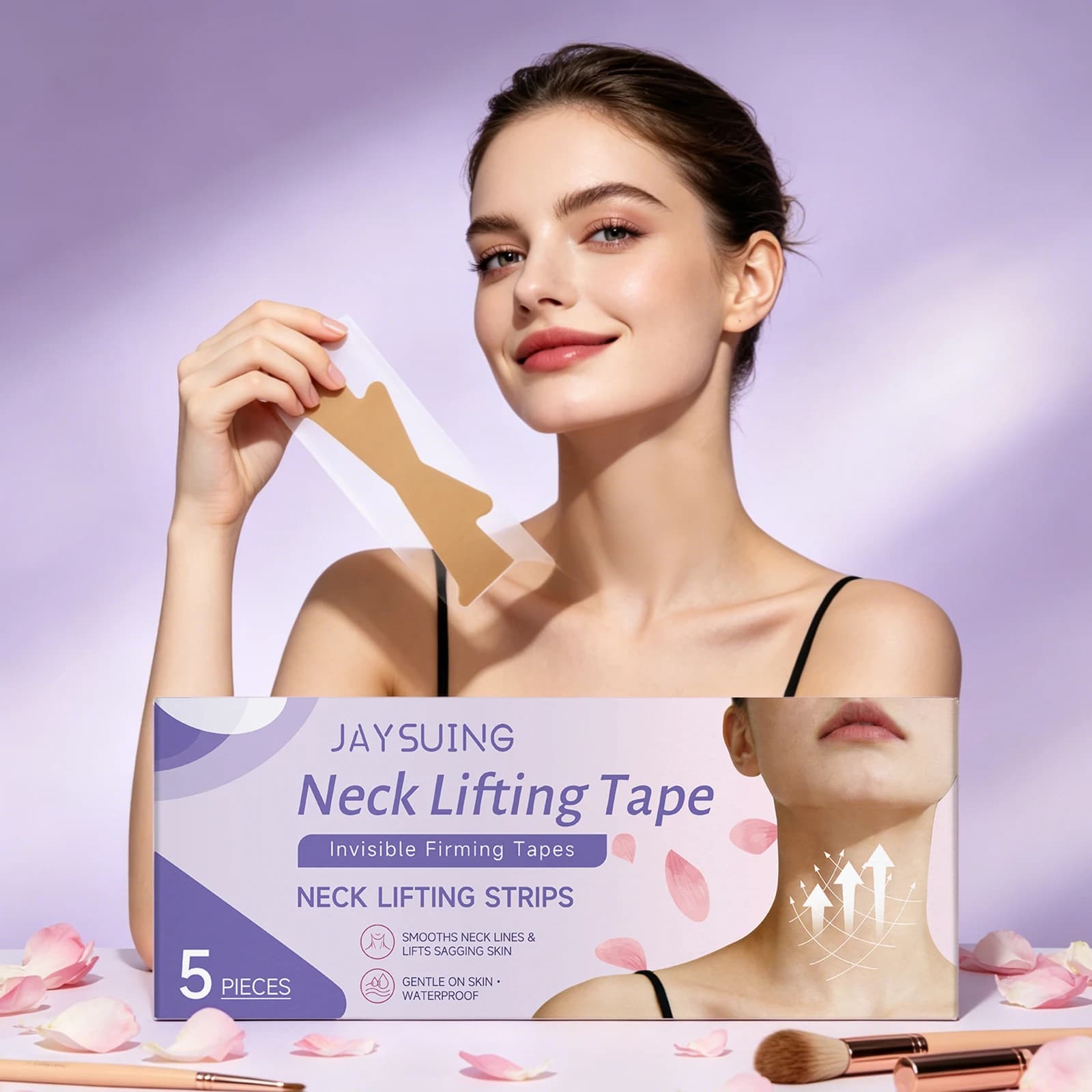 Maschera al Collagene Jaysuing per il Collo, Riduce le Rughe, Rassoda il Contorno del Collo, Migliora la Pelle Ruvida, Patch Lifting Illuminanti per il Collo