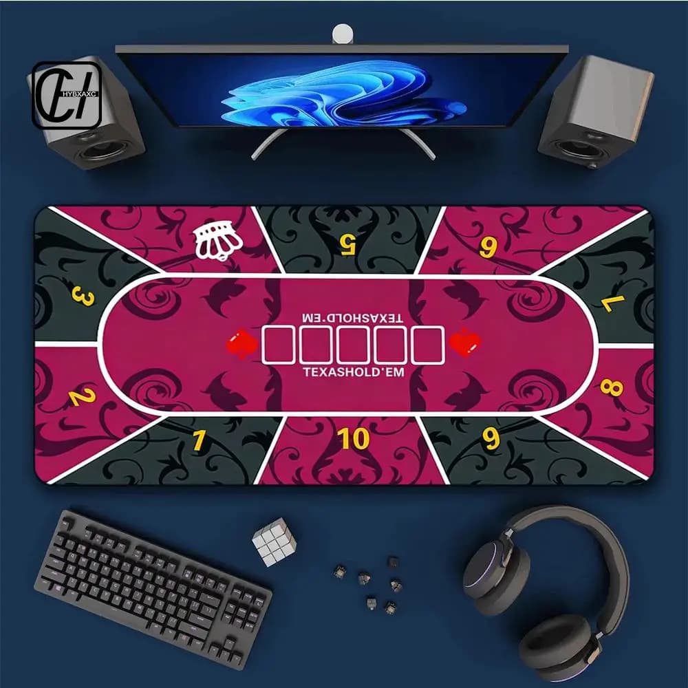 Tappetino da poker XAXC Texas, spesso, in gomma, antiscivolo, per tavolo da gioco, tappetino Holdem per intrattenimento domestico, sala giochi.