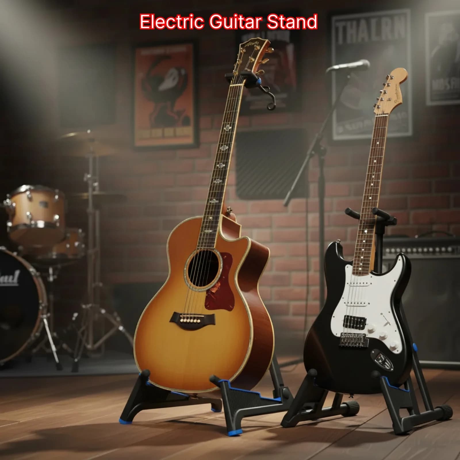 Supporto Universale Pieghevole per Chitarra in Nylon TPU, Rack Multiuso da Pavimento per Strumenti Musicali, Accessori per Basso, Violino, Ukulele e Chitarra