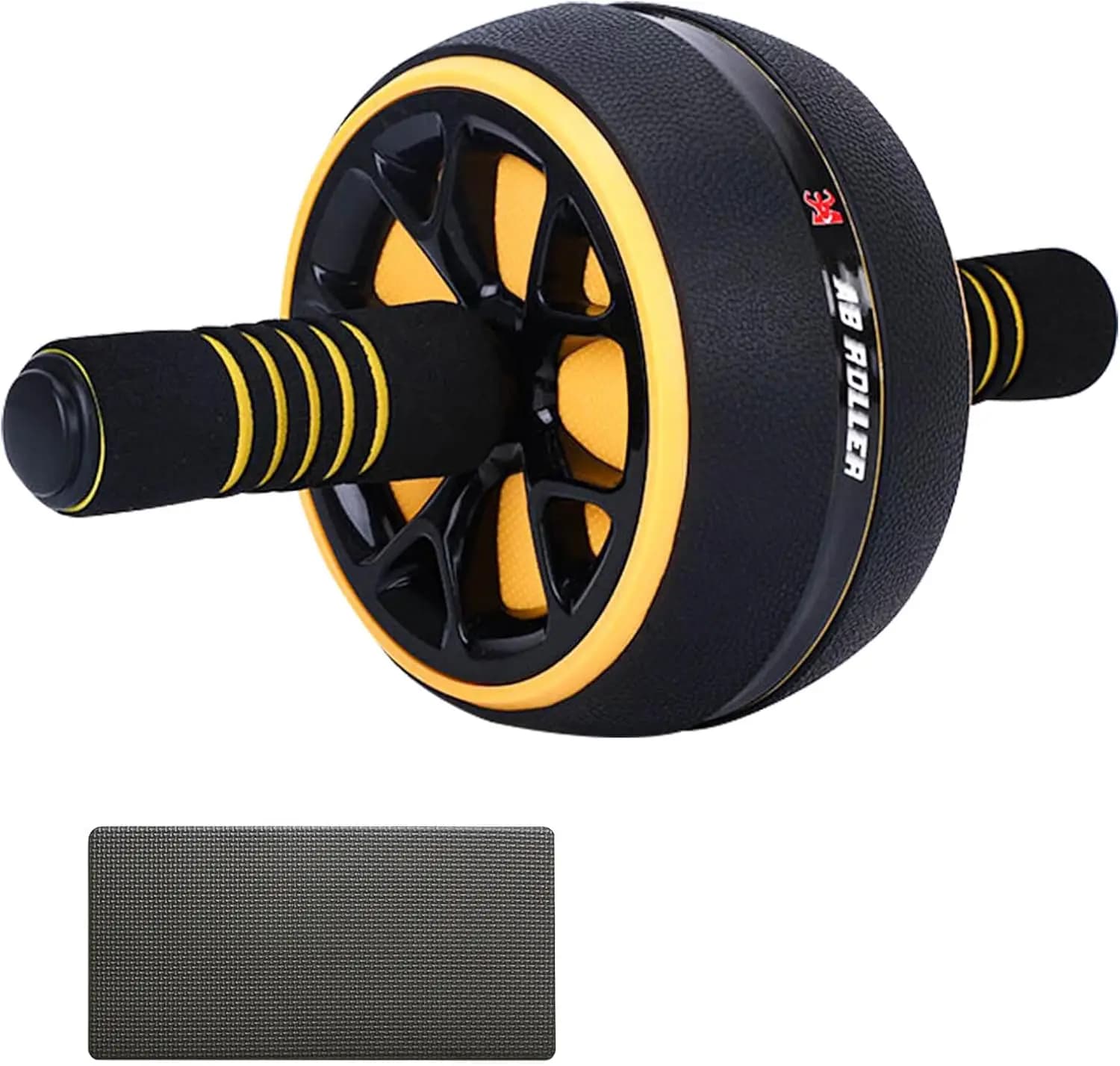 AB Wheel Roller, Exercise Abdominal Fitness Wheel, Work-out Strength-Training Roller, 12"W