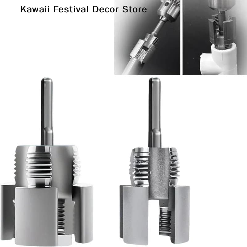 【K】Pipe Thread Cutting Tool Integrated Internal & External Pipe 1/2 & 3/4 Threading Tool Electric Drill Compatible Pipe Threader