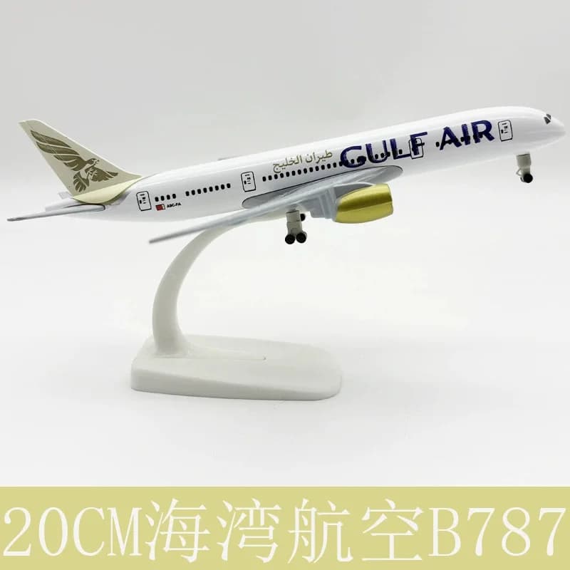 787 Modelli di aeroplani Giocattolo in lega Modello di aereo Gulf B787 20CM b787 pressofuso Aerei con display da collezione del carrello di atterraggio