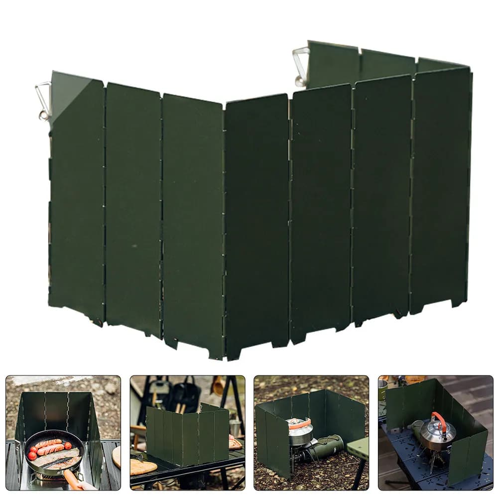 Light Windscreen for Outdoor Stove, Folding Portable Antique Screen, Kitchen Antique Tool, Camping and Barbecue
