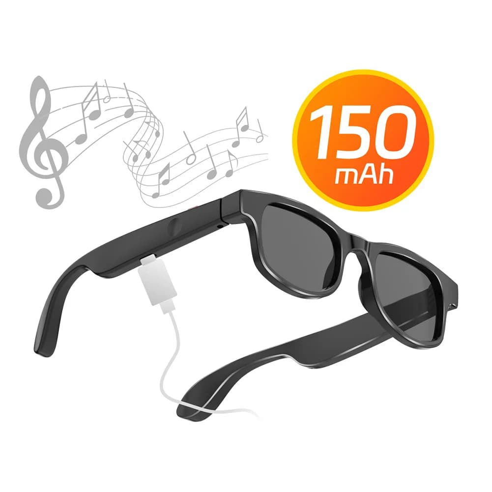 AIMB-V3 Occhiali da sole audio intelligenti Altoparlanti integrati Chiamate musicali wireless con 140 lingue compatibili per IOS/Android per donne uomini