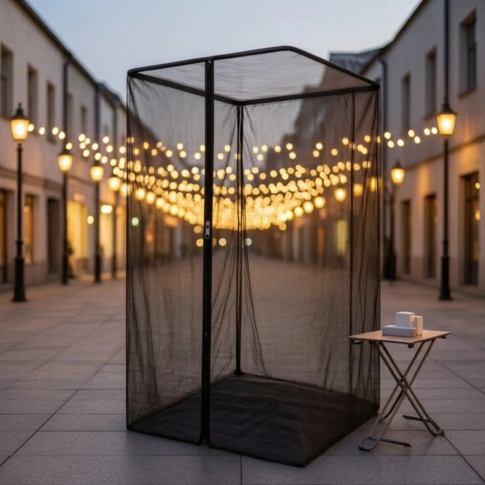 Fishing Shelter with Mesh Bug Proof Mesh Tent Bug Net Tent Clear View Screen Enclosure Quick-Open for Anglers, Camping