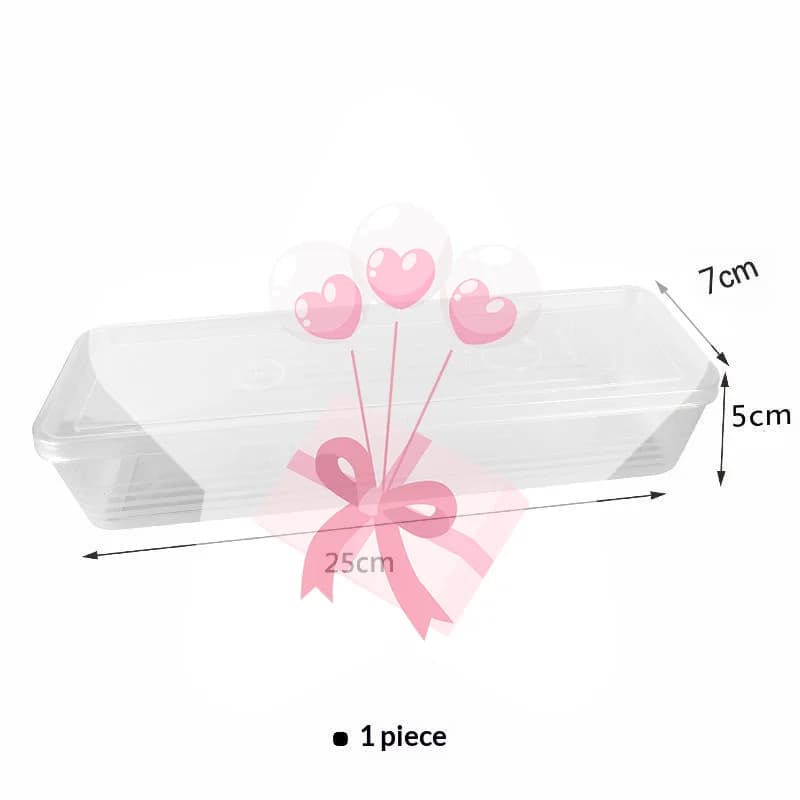 Rectangular Plastic Food Storage Boxes Microwave & Dishwasher Safe for Fridge Fresh Fruit Noodle Meal Prep Containers