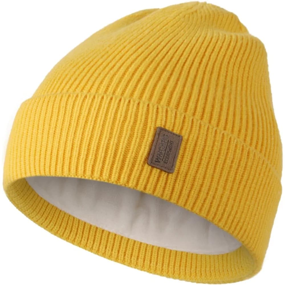 Wmcaps Berretto Invernale per Uomo e Donna, Berretto Foderato in Pile Morbido e Caldo, Cappello Lavorato a Maglia con Risvolto per Sci