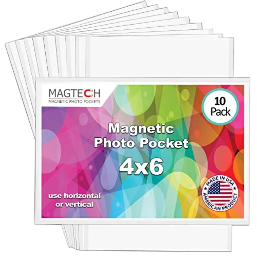 Magnetic Pocket Picture Frame,,Holds Photos, 10, Made in the USA Pack 14610