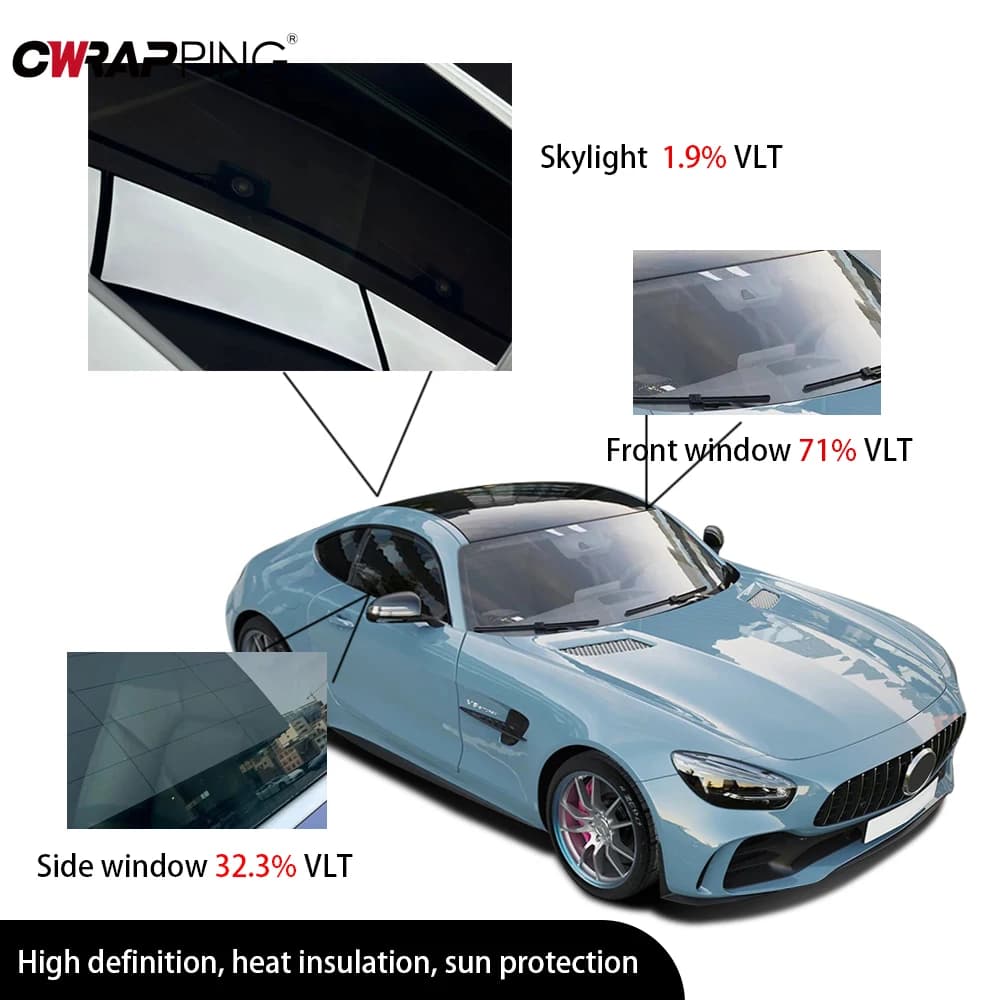 Pellicola per vetro per protezione della privacy Pellicola per isolamento termico per protezione solare Pellicola per vetri per auto adatta per pellicola avvolgente in vinile per vetri auto domestici