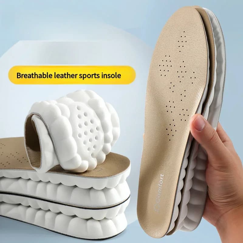 Solette ortopediche per piedi con supporto per arco plantare per piedi Soletta in pelle di vacchetta per scarpe Cuscinetti per fascite plantare Suola per scarpe sportiva per assorbimento degli urti