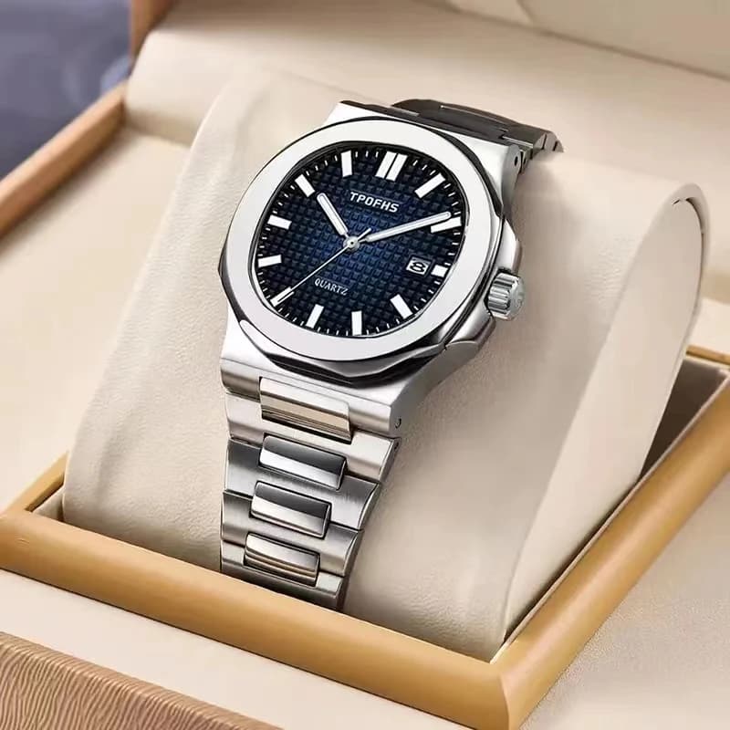 Orologio da uomo di lusso Business 30M Orologio da uomo impermeabile Data luminosa Orologio da uomo al quarzo quadrato in acciaio inossidabile reloj hombre 2025 Nuovo