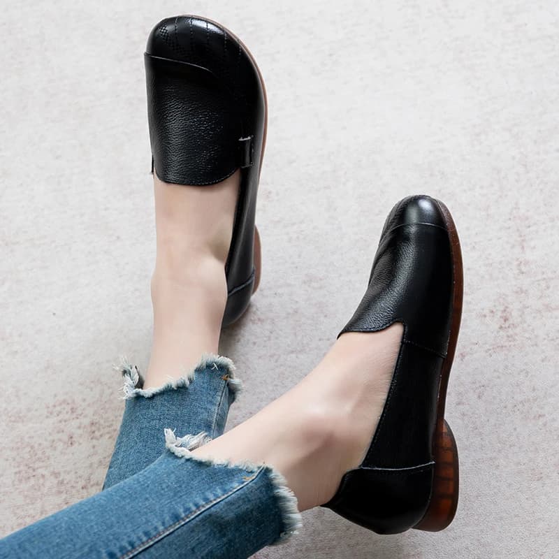 GKTINOO 2026 Scarpe da Donna alla Moda in Vera Pelle, Mocassini Casual Comodi e Morbidi, Scarpe Basse Antiscivolo per Donne