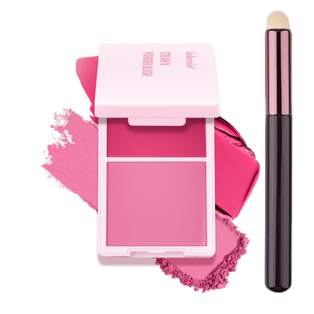 Blush in crema e polvere in 2 colori, a lunga tenuta, ad alta pigmentazione, naturale, opaco, per ragazze, cosmetici per il blush