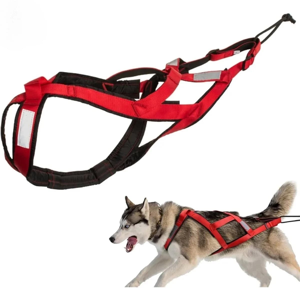 Hamaileon Pettorina per slitta per cani di grandi dimensioni, Pettorine per slittino per cani da trazione per addestramento al comportamento, trazione pesi, Canicross