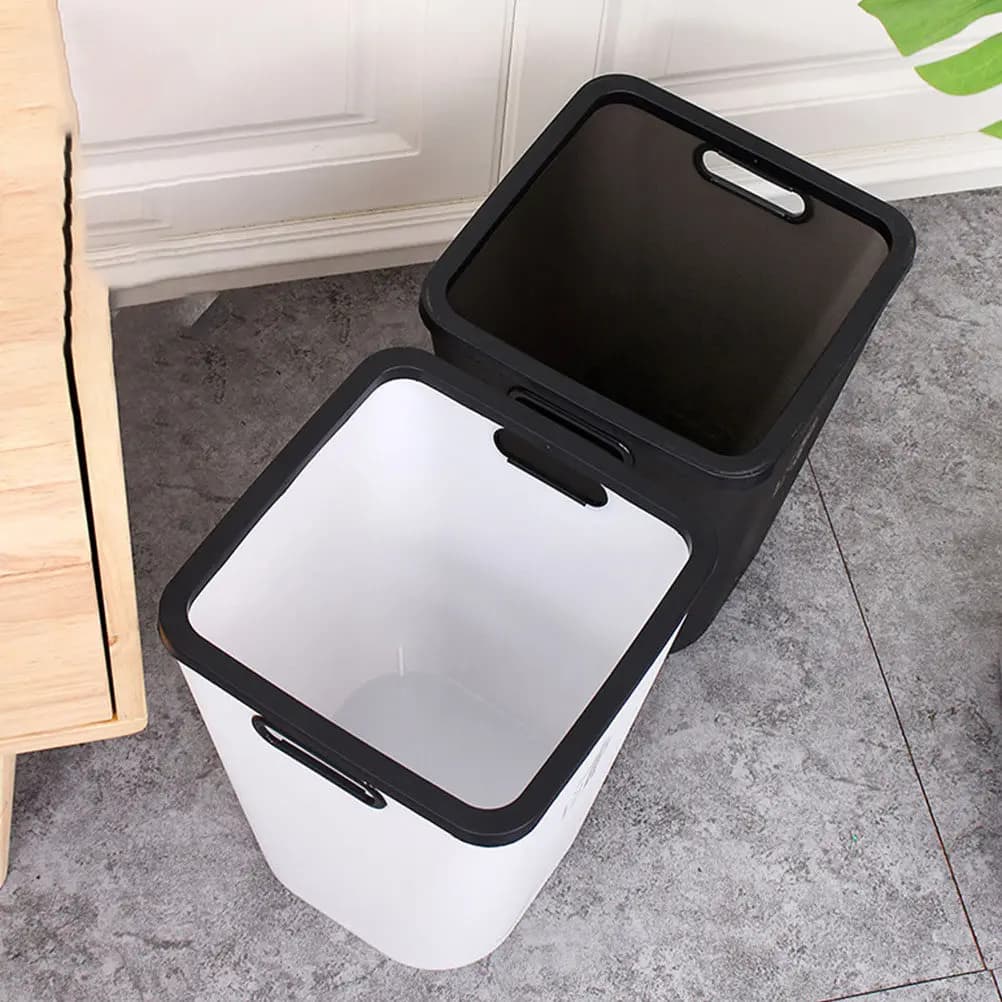 Cestino per Rifiuti in Plastica Leggero per Uso Domestico, Contenitore per Spazzatura da Cucina, Porta Carta da Riciclo, Utile Contenitore per Casa e Ufficio