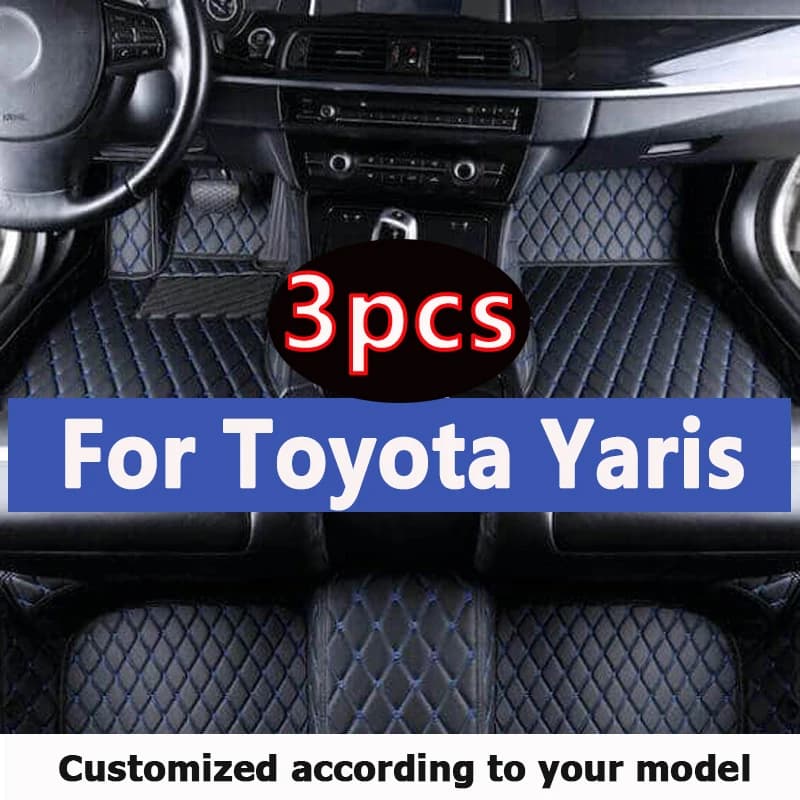 Car mats for Toyota Yaris 2008 2009 2010 2011 2012 2013 Auto Custom Foot Reliefs Automobile Carpet Cover Interior Accessories