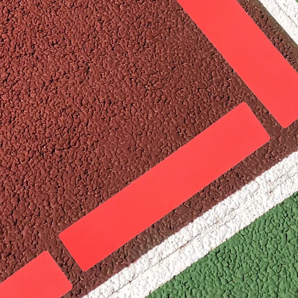 6 Pieces Delimited PVC Markers Red, Plates for Sports Fields, Training Lines, Tennis, Basketball, Volleyball, Outer Accessories
