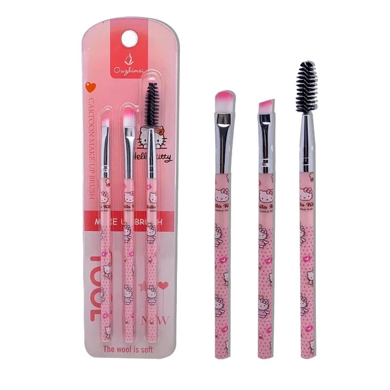 Sanrio Cartoon Makeup Brush Hello Kitty eye makeup beginner eye shadow brush for oblique eyebrow set of brushes to curl spiral eyelashes