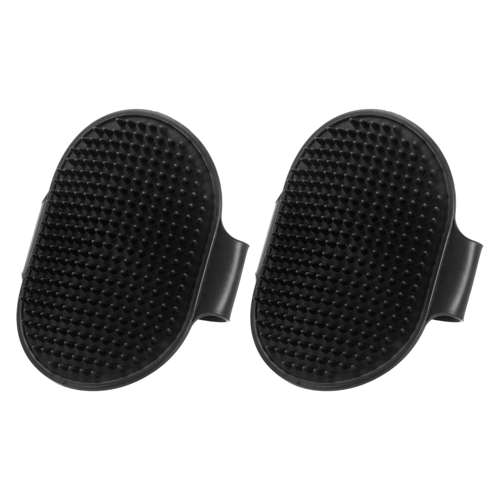2pcs Dog Bath Brush Silicone Pet Shampoo Brush with Adjustable Ring Handle Massage Scrubber Comb for Long Short Hair Dogs Cats