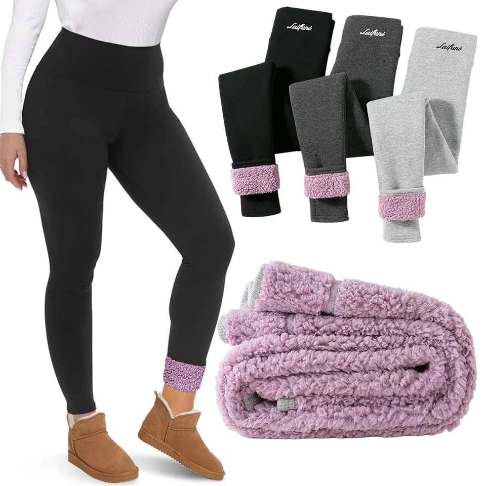 Leggings Themal foderati in pile Pantaloni termici Calzamaglia calda e spessa Collant in pile Scaldamuscoli Resistenza al freddo All'aperto per l'inverno
