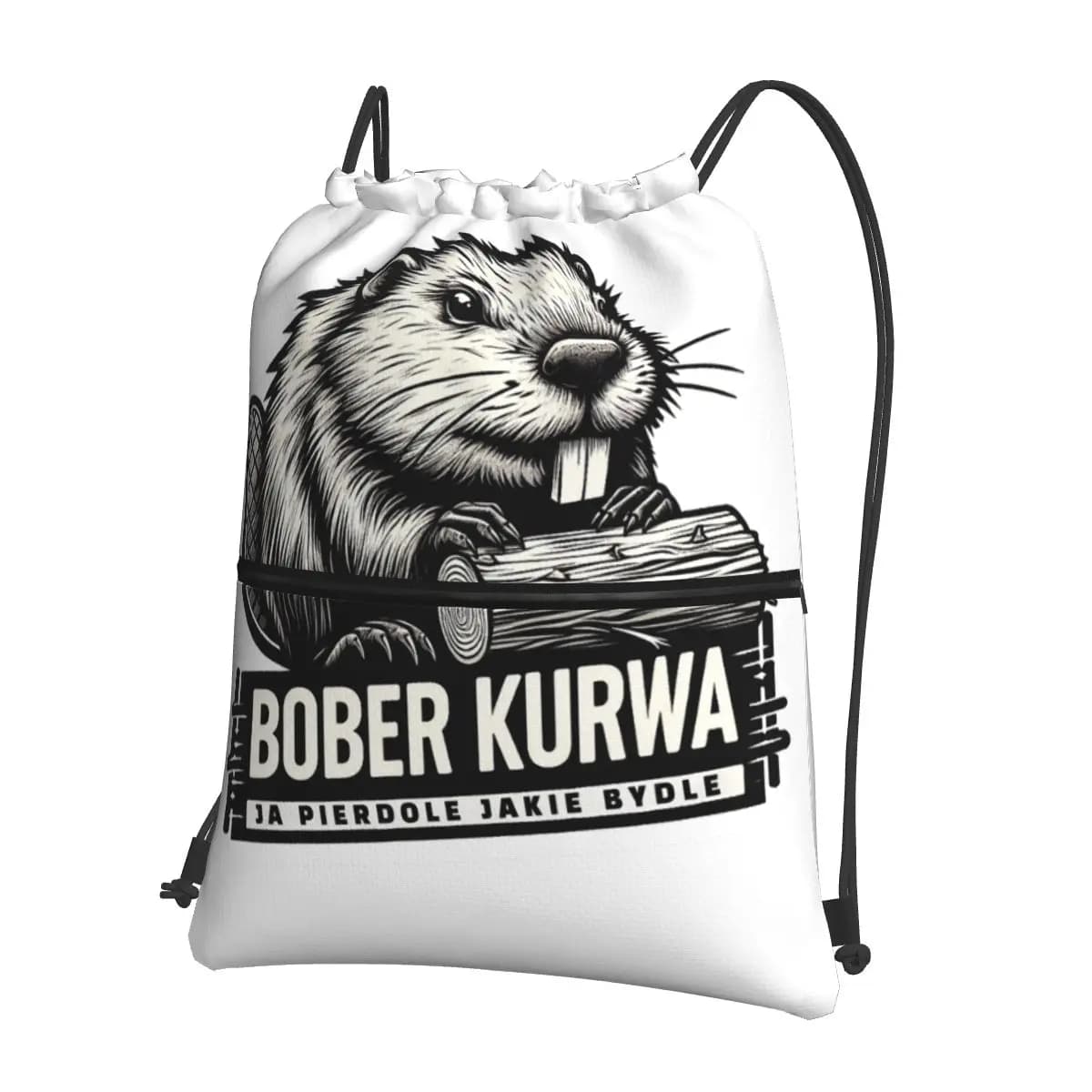 Poland Beaver Bober Polish Bobr Kurwa Zaini casual con coulisse, Borse per scarpe, Borse per libri, per uomo, donna, scuola