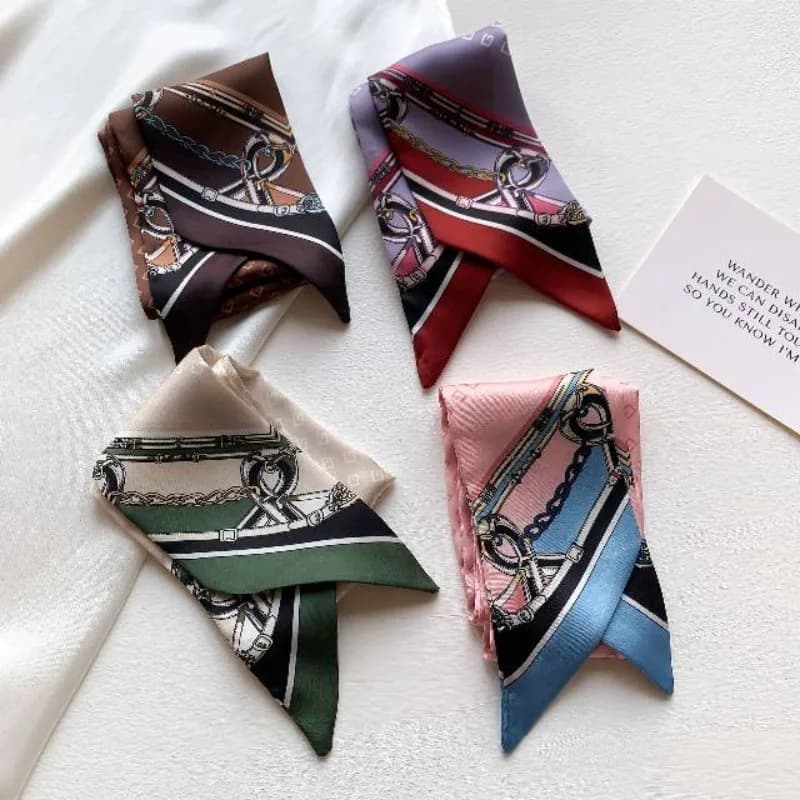 New Arrival Long silk scarf as ribbon Fashion hair scarf for woman Satin head Hair bag Scarf Belt Accessories for bags