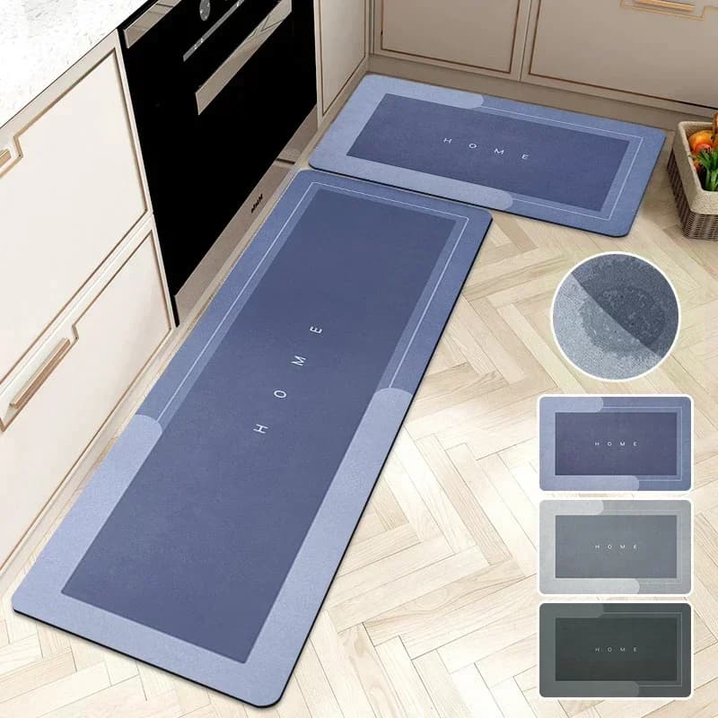 Super Absorbent Kitchen Mat Diatomea Mud Mat Bathroom Mat Non-slip Mat Kitchen Mat Washing Machine Long Striped Mat
