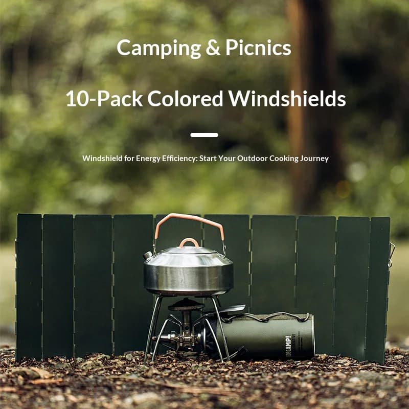 Outdoor Cassette Furnace Burner Windshield Camping Case Gas Windshield Foldable Portable Windshield Naturehike