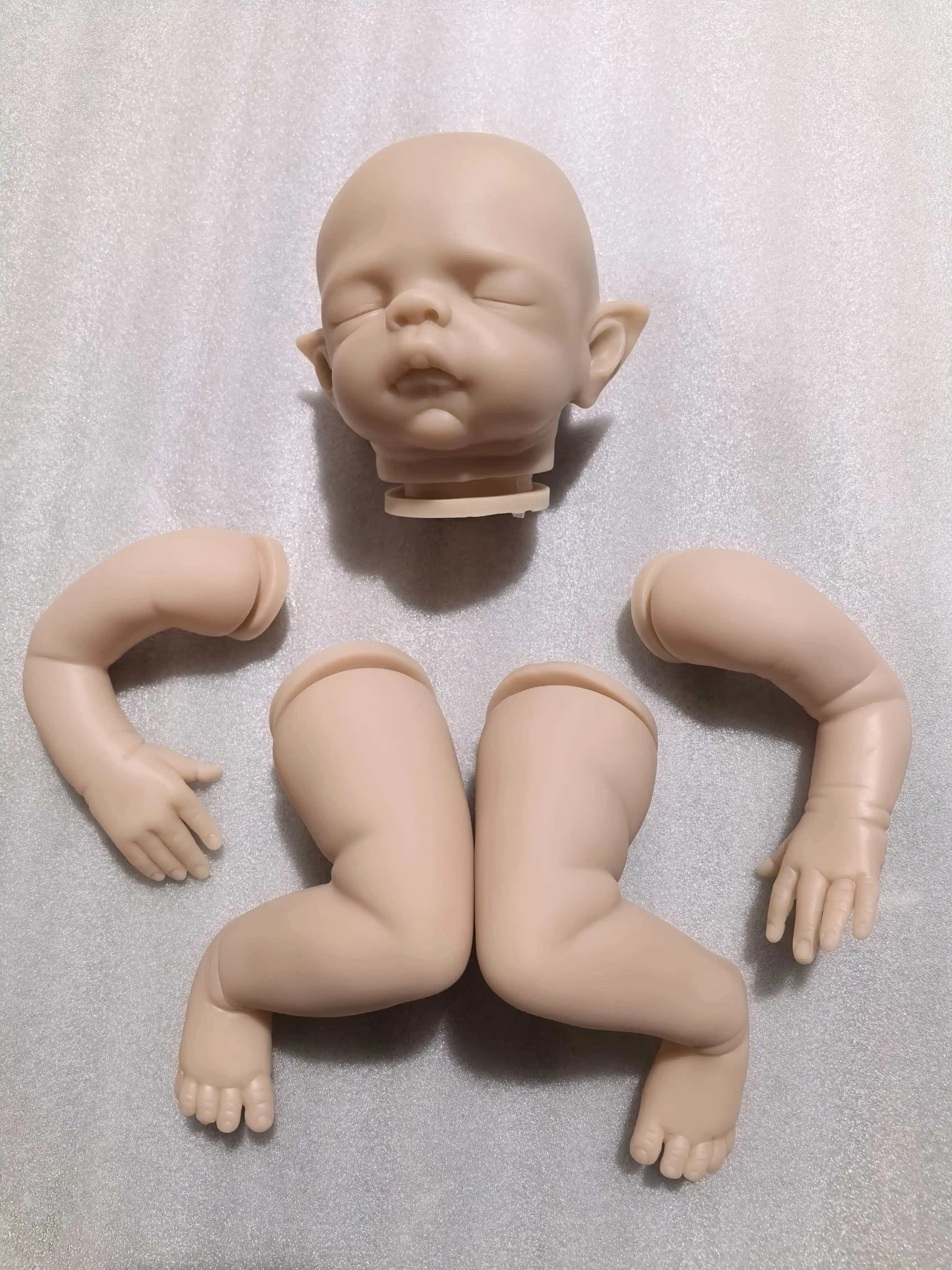 Kit bambola rinata da 16 pollici Pumpkin Pixie Soft Touch Vinile non verniciato Parti di bambola non finite con piastra per la pancia e corpo in tessuto