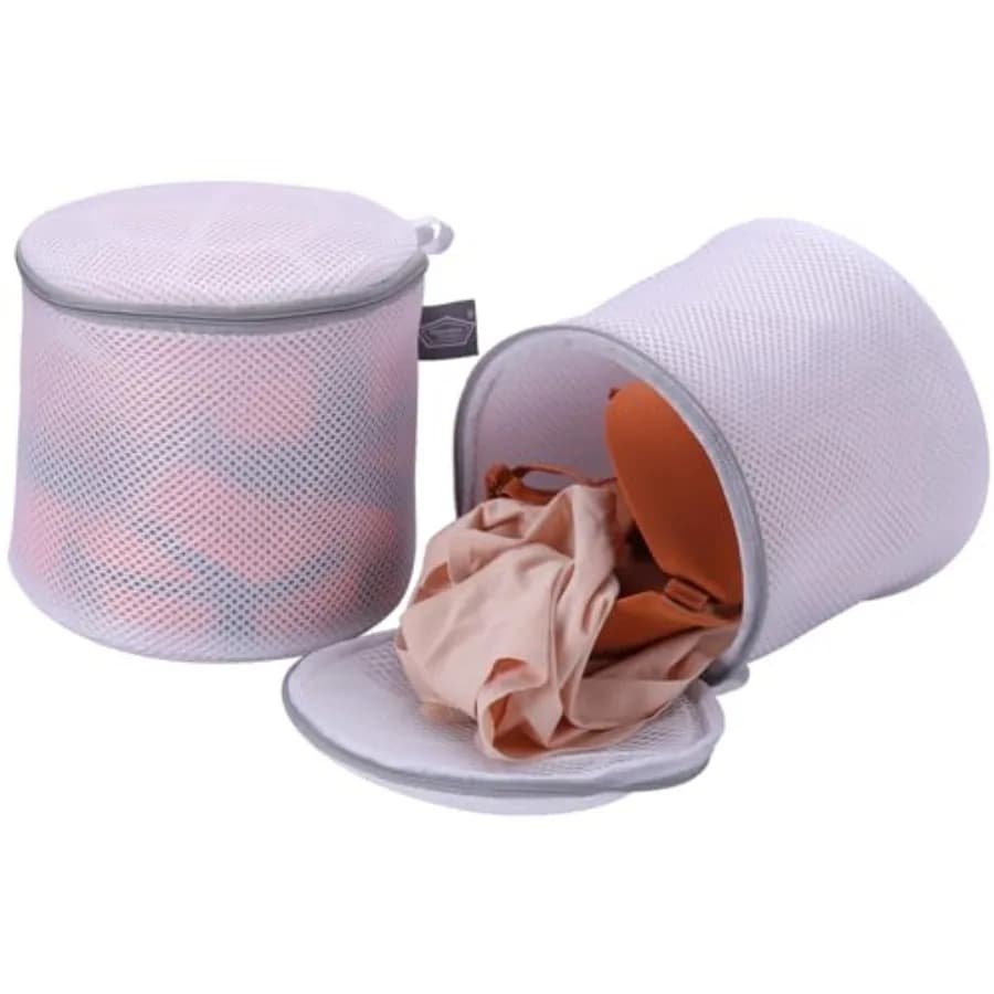 Lingerie Bags for Washing Delicates, Sandwish Mesh, 8x8x8" Mesh Laundry Bags, For Bra, Underwear, Undershirt, Panties, Keep Bra