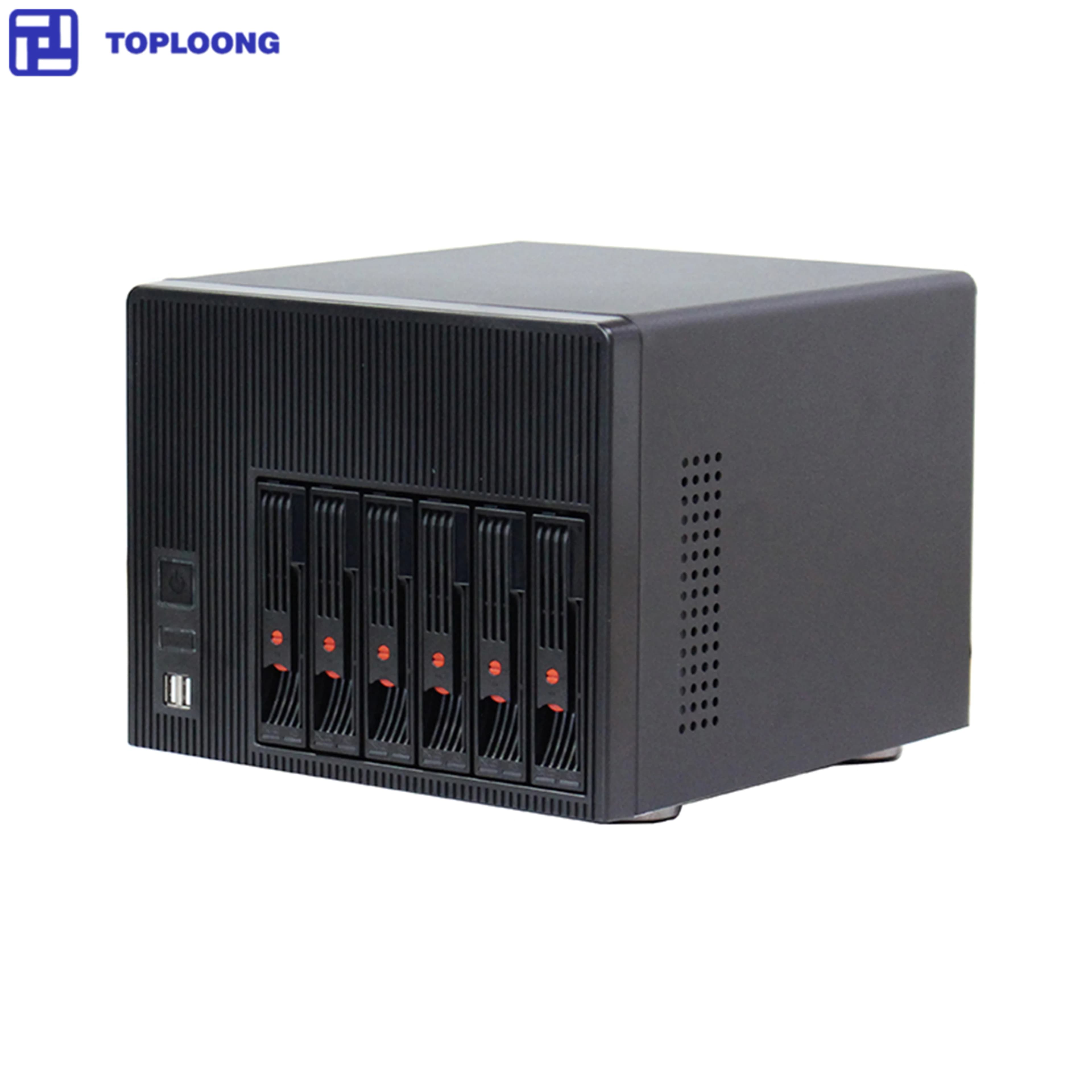 Canghe Case Server NAS Leggero e Compatto a 6 Bay per PC, Chassis Computer Hot Swap per Scheda Madre Mini-ITX