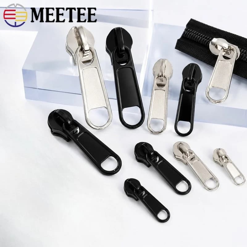 20-50Pcs 3-10# Metal Zipper Sliders Puller Heads for Nylon Tape Jacket Clothes Repair Cursor Closure Sewing Luggage Accessories