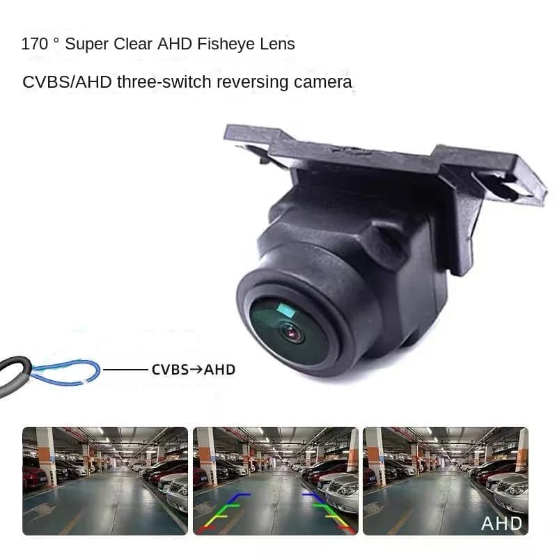 Telecamera per retromarcia a tre controlli montata su auto AHD720P Telecamera per retromarcia CVBS ultra chiara con doppia telecamera a commutazione
